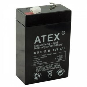 Atex 6V 2.8Ah Kuru Akü, Işıldak Aküsü